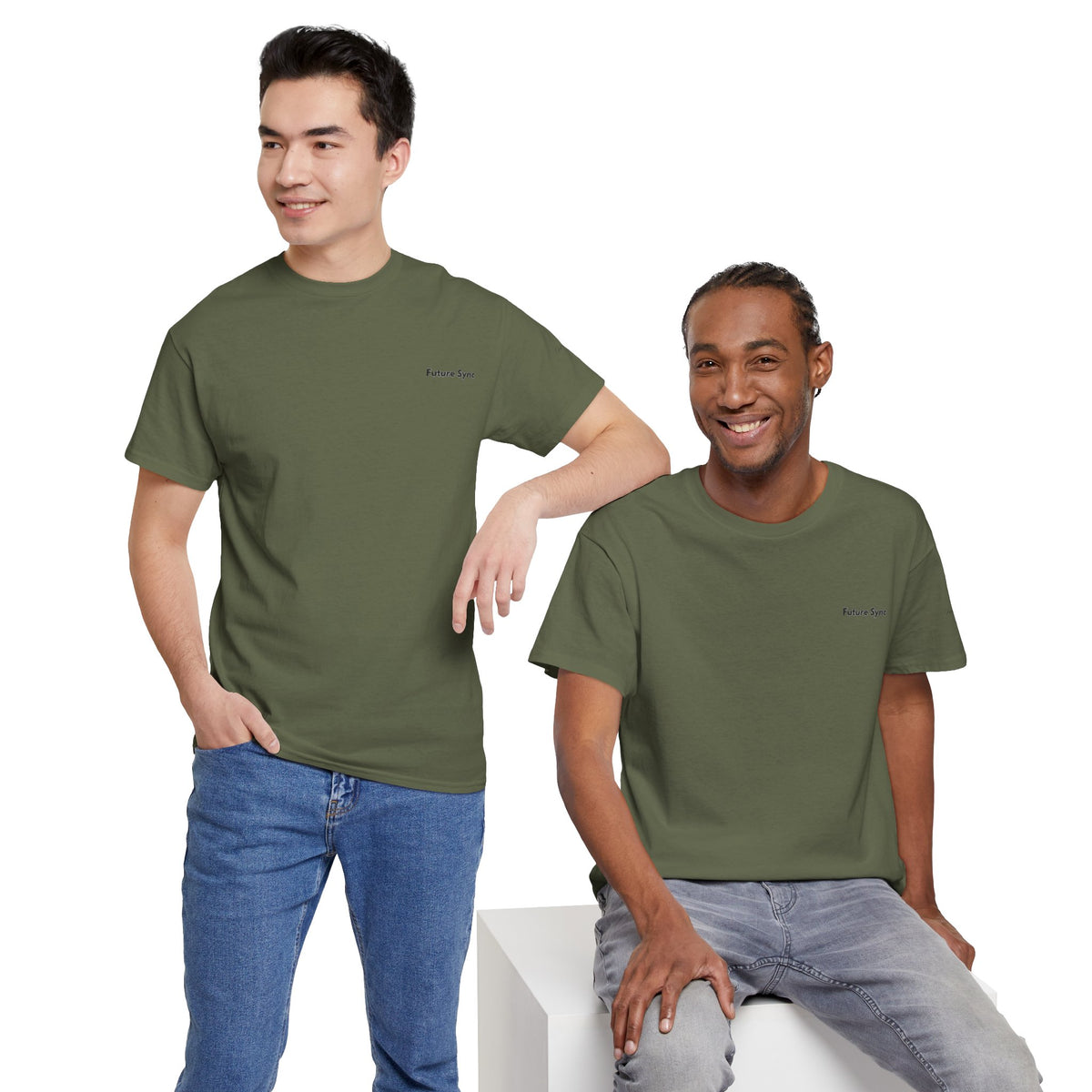 Future Sync Standard Heavy Cotton Tee | Minimalist Aesthetic Streetwear