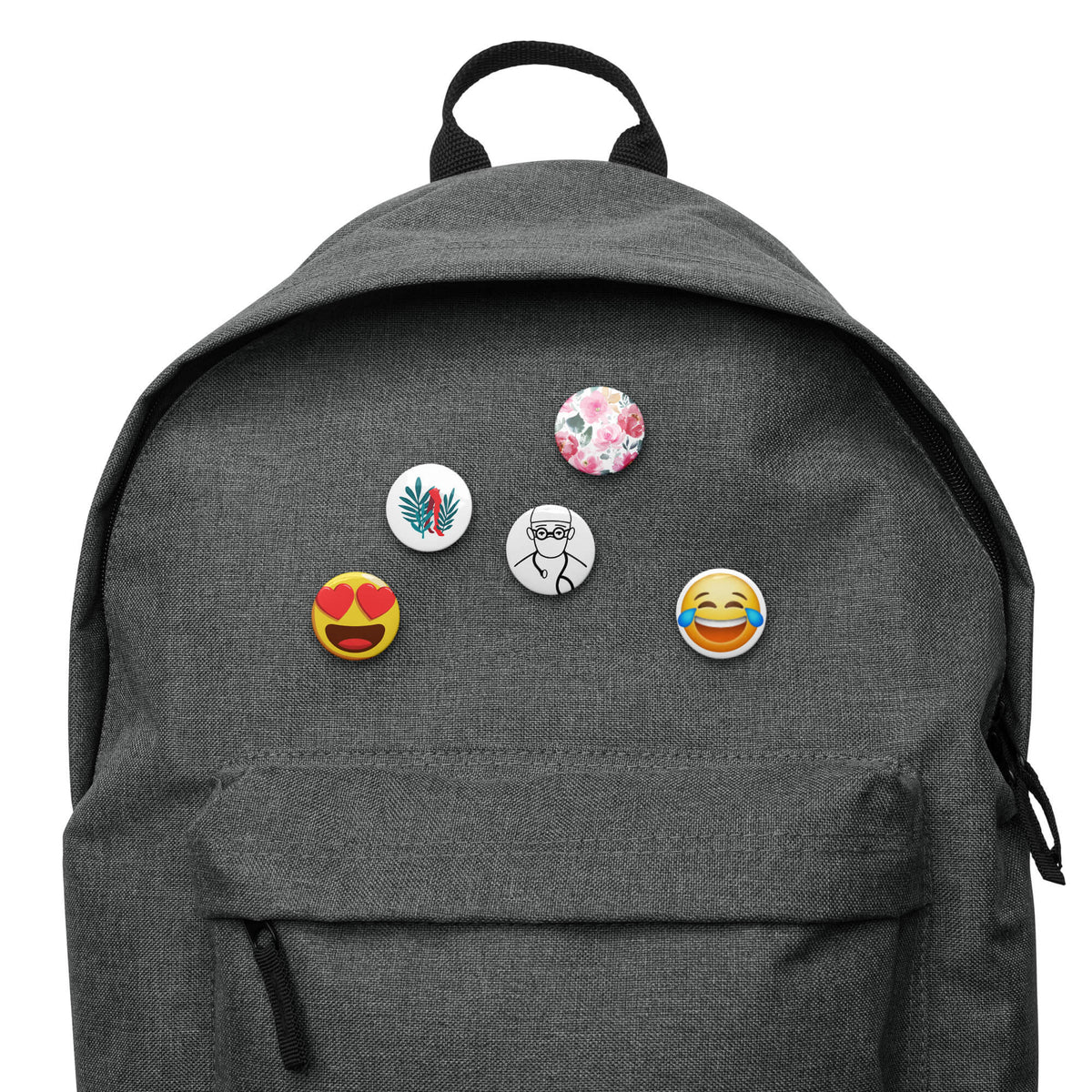 Aesthetic Cute Emoji Pin Buttons Set (5-Piece)