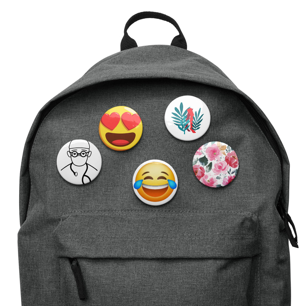 Aesthetic Cute Emoji Pin Buttons Set (5-Piece)